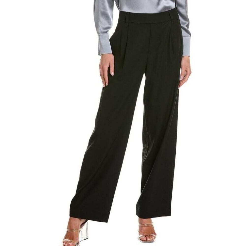 Vince Black Linen Lyocell Straight Leg Trouser Pants - NWOT Large Luxury $395
